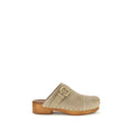 2026 New Arrival Chloé Beige Calf Leather Bos Taurus Clogs