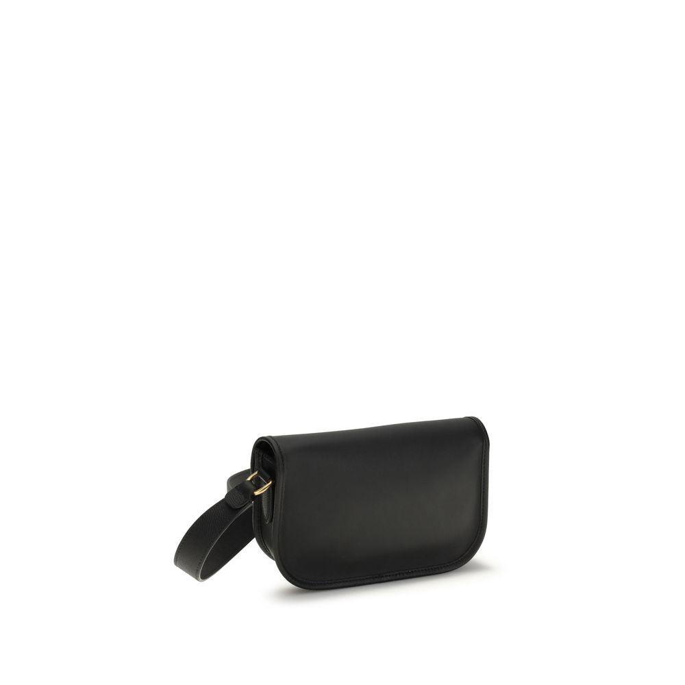 2026 New Arrival Valentino Garavani Black Calf Leather Bos Taurus Shoulder Bag