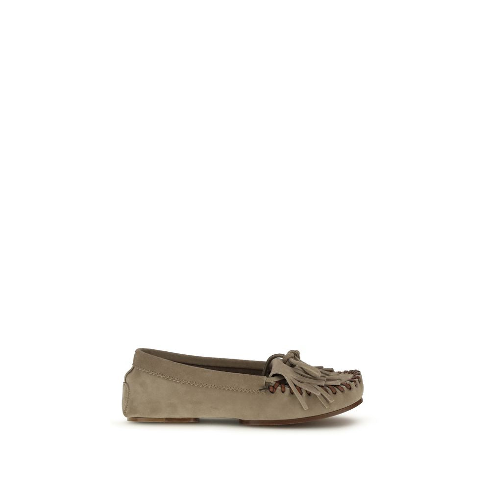 2026 New Arrival Paris Texas Gray Calf Leather Bos Taurus Moccassin