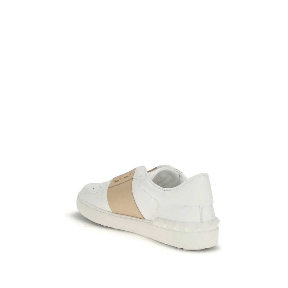 2026 New Arrival Valentino Garavani White Calf Leather Bos Taurus Low Top Sneakers