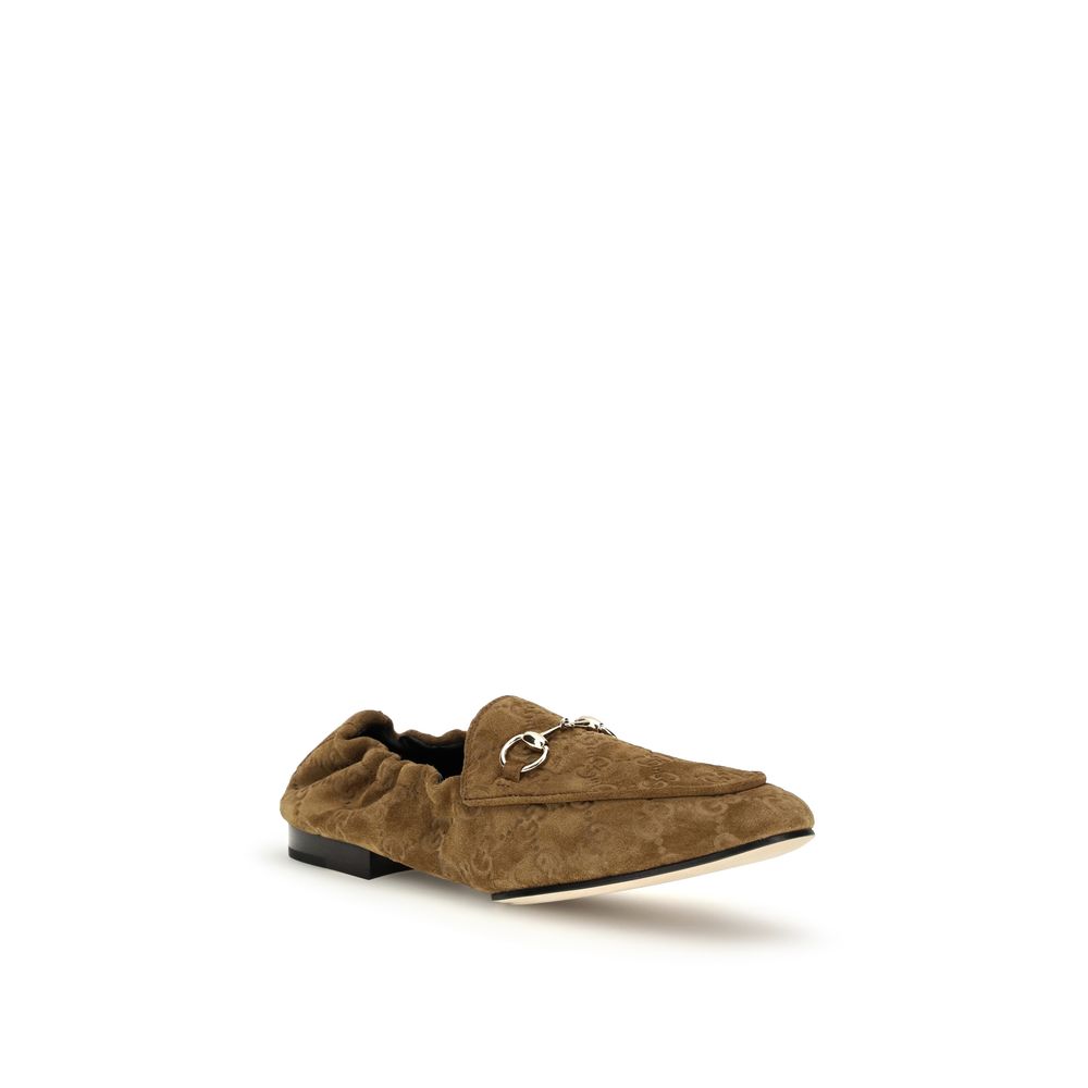 2026 New Arrival Gucci Brown Calf Leather Bos Taurus Slip-On Loafers