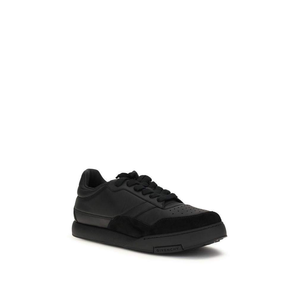 2026 New Arrival Givenchy Black Calf Leather Bos Taurus Low Top Sneakers