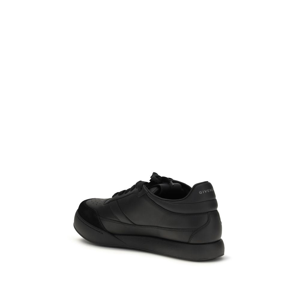 2026 New Arrival Givenchy Black Calf Leather Bos Taurus Low Top Sneakers