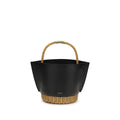 2026 New Arrival Sacai Black Calf Leather Bos Taurus Shoulder Bag