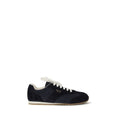 2026 New Arrival Prada Blue Calf Leather Bos Taurus Low Top Sneakers