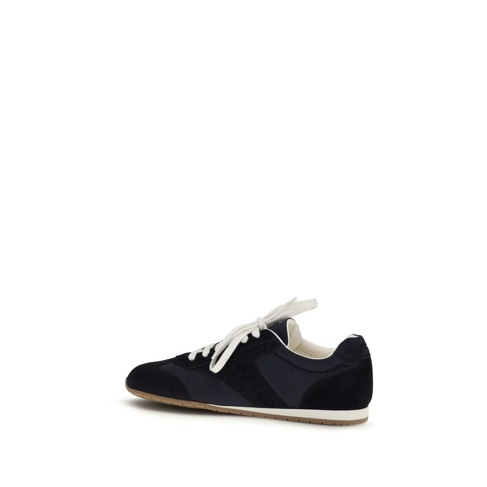 2026 New Arrival Prada Blue Calf Leather Bos Taurus Low Top Sneakers