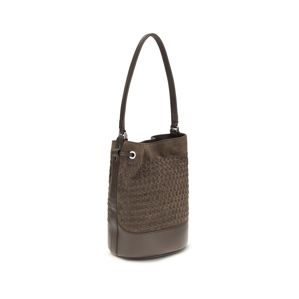 2026 New Arrival Zanellato Brown Calf Leather Bos Taurus Backet Bag