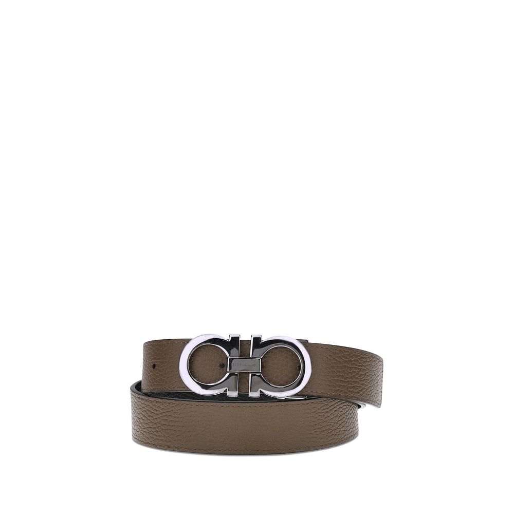 2026 New Arrival Ferragamo Brown Calf Leather Bos Taurus Regular Belt