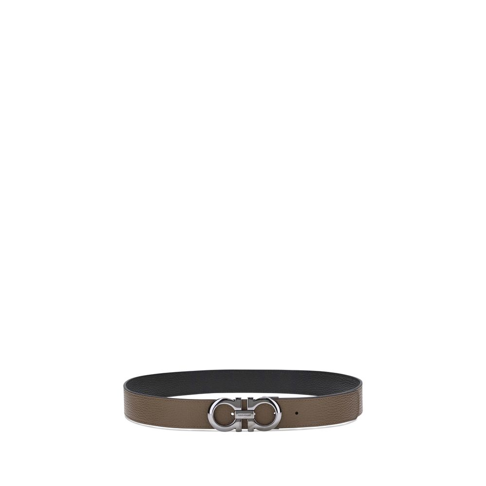 2026 New Arrival Ferragamo Brown Calf Leather Bos Taurus Regular Belt
