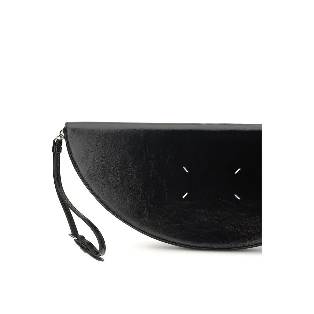 2026 New Arrival Margiela Black Calf Leather Bos Taurus Clutch Bag