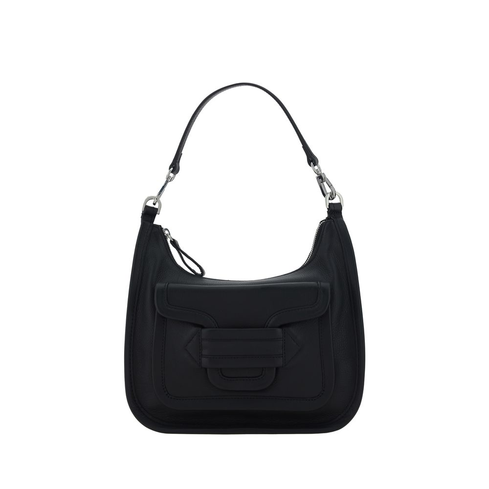 2026 New Arrival Pierre Hardy Black Calf Leather Bos Taurus Shoulder Bag