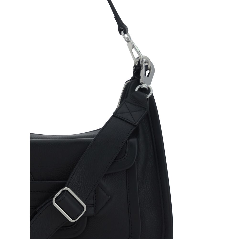 2026 New Arrival Pierre Hardy Black Calf Leather Bos Taurus Shoulder Bag