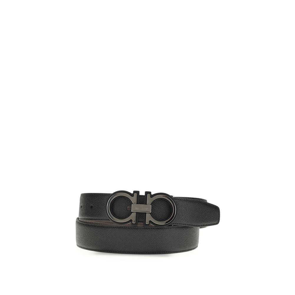 2026 New Arrival Ferragamo Black Calf Leather Bos Taurus Regular Belt