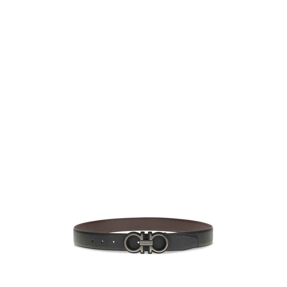 2026 New Arrival Ferragamo Black Calf Leather Bos Taurus Regular Belt