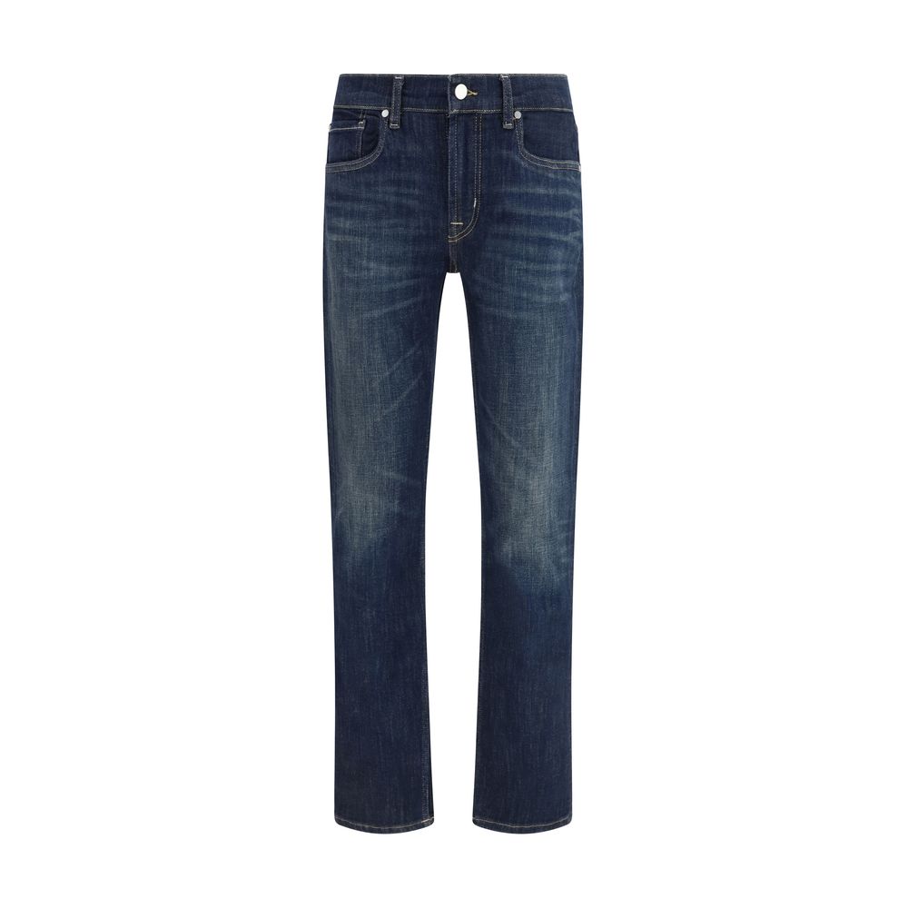 2026 New Arrival 7FOR Black Cotton Flared Jeans
