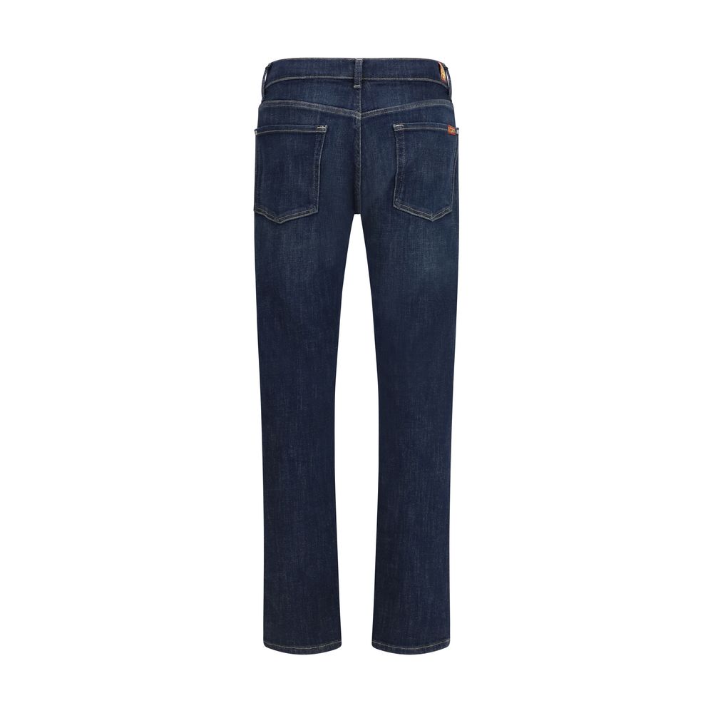 2026 New Arrival 7FOR Black Cotton Flared Jeans
