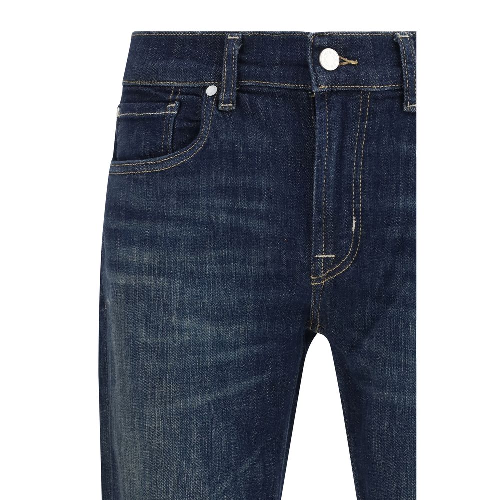 2026 New Arrival 7FOR Black Cotton Flared Jeans