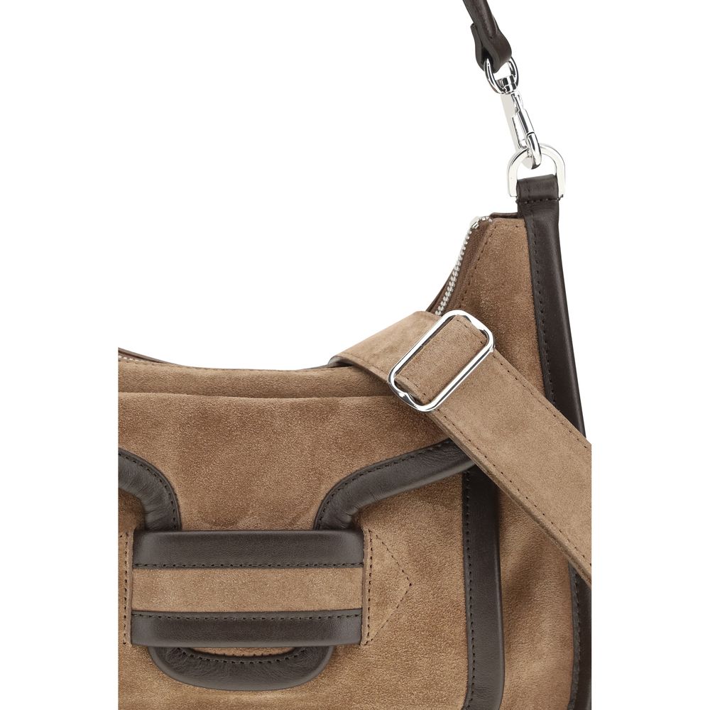 2026 New Arrival Pierre Hardy Brown Calf Leather Bos Taurus Shoulder Bag
