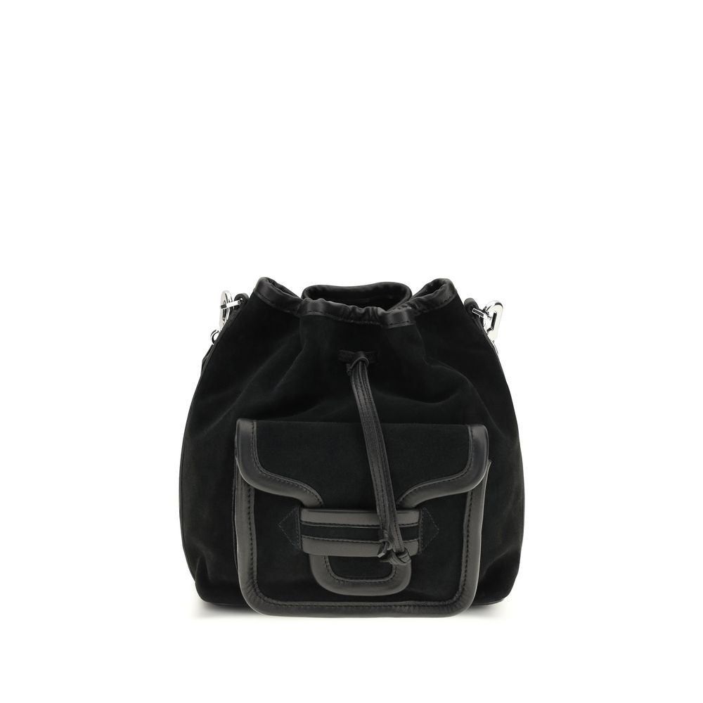 2026 New Arrival Pierre Hardy Black Calf Leather Bos Taurus Backet Bag