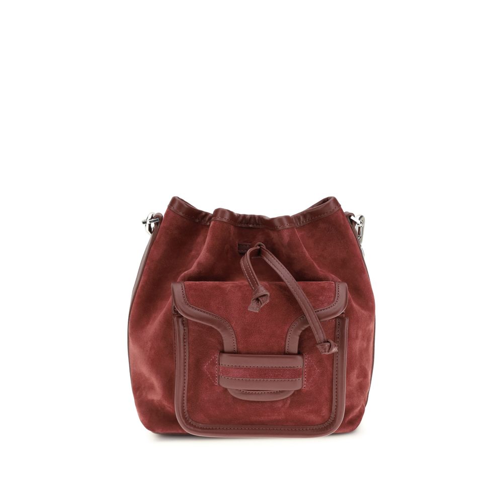 2026 New Arrival Pierre Hardy Bordeaux Calf Leather Bos Taurus Backet Bag