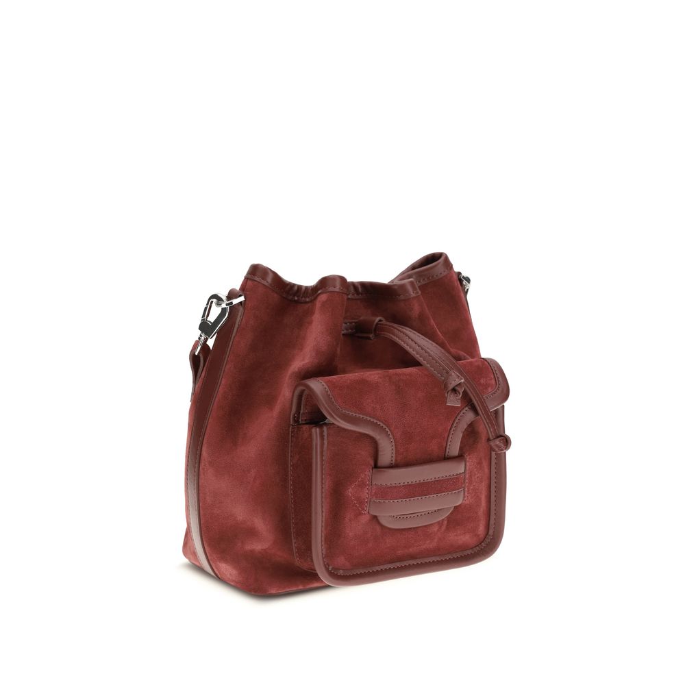 2026 New Arrival Pierre Hardy Bordeaux Calf Leather Bos Taurus Backet Bag