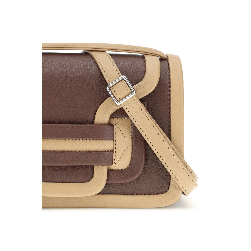 2026 New Arrival Pierre Hardy Brown Calf Leather Bos Taurus Shoulder Bag