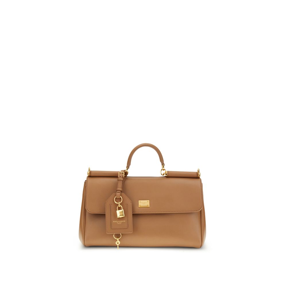 2026 New Arrival Dolce & Gabbana Beige Calf Leather Bos Taurus Shoulder Bag