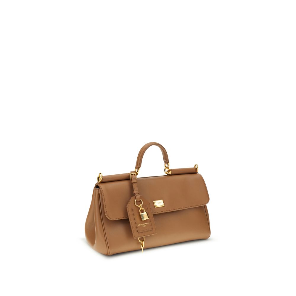 2026 New Arrival Dolce & Gabbana Beige Calf Leather Bos Taurus Shoulder Bag