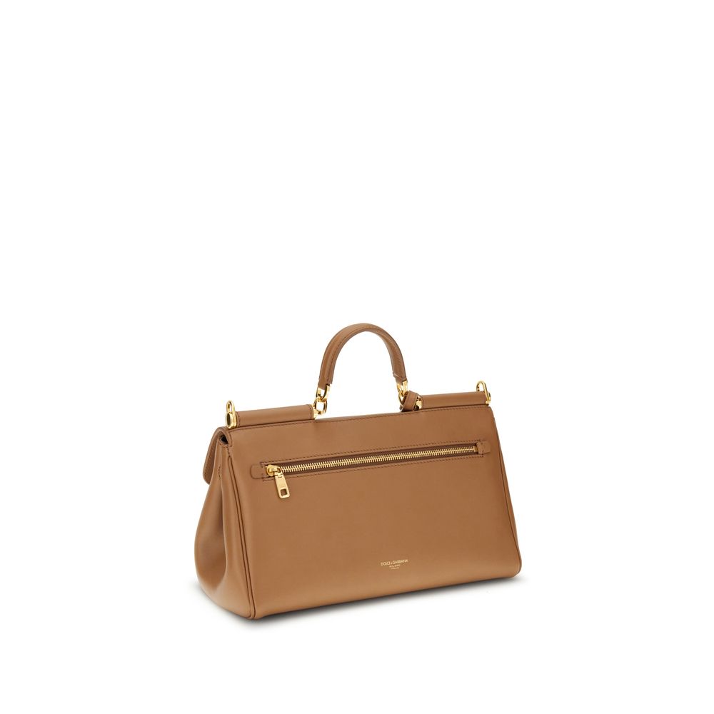 2026 New Arrival Dolce & Gabbana Beige Calf Leather Bos Taurus Shoulder Bag