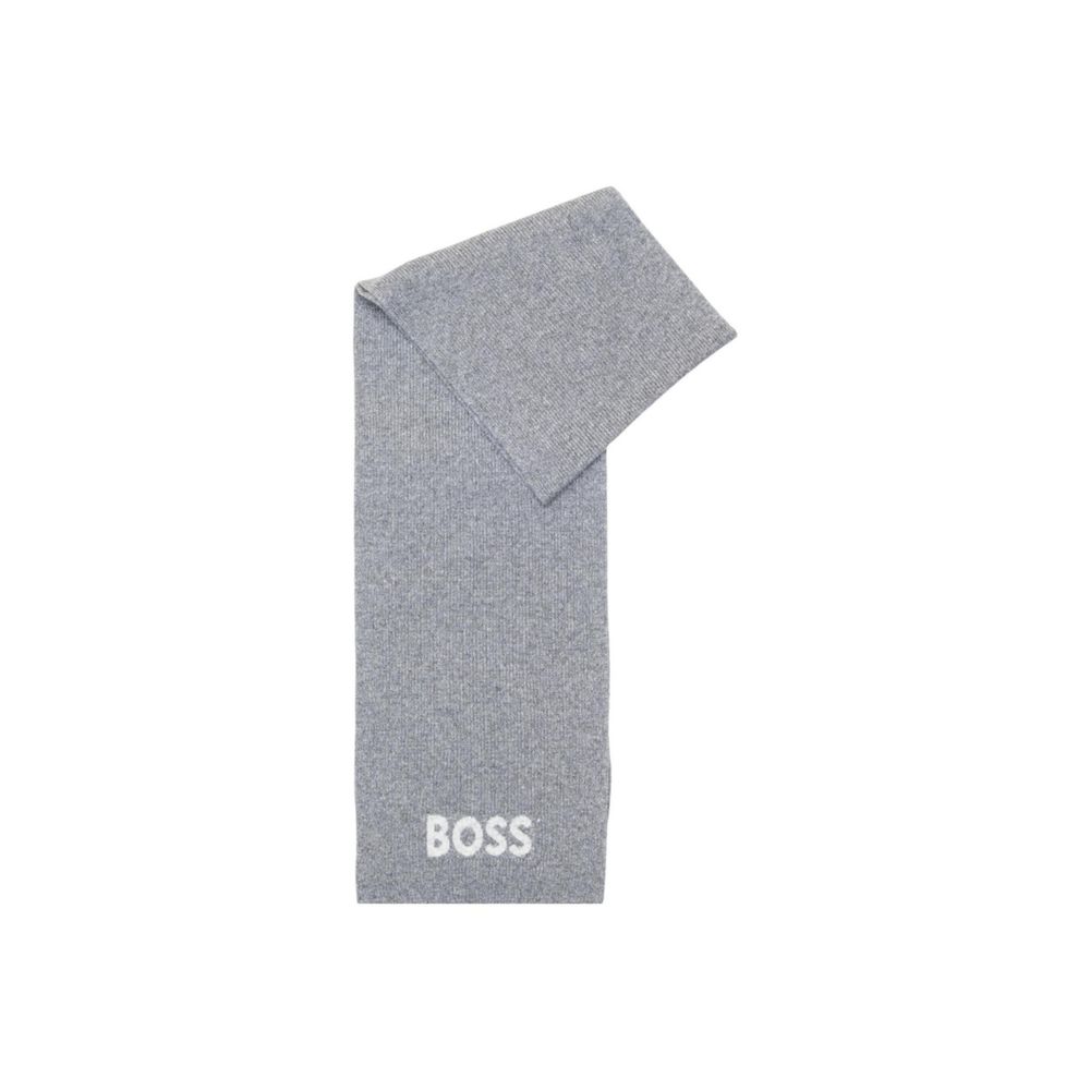 2026 New Arrival Hugo Boss Gray Polyacrylic Scarf