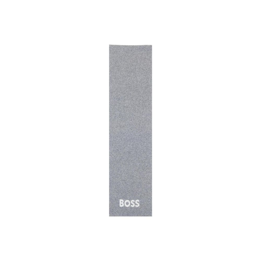 2026 New Arrival Hugo Boss Gray Polyacrylic Scarf
