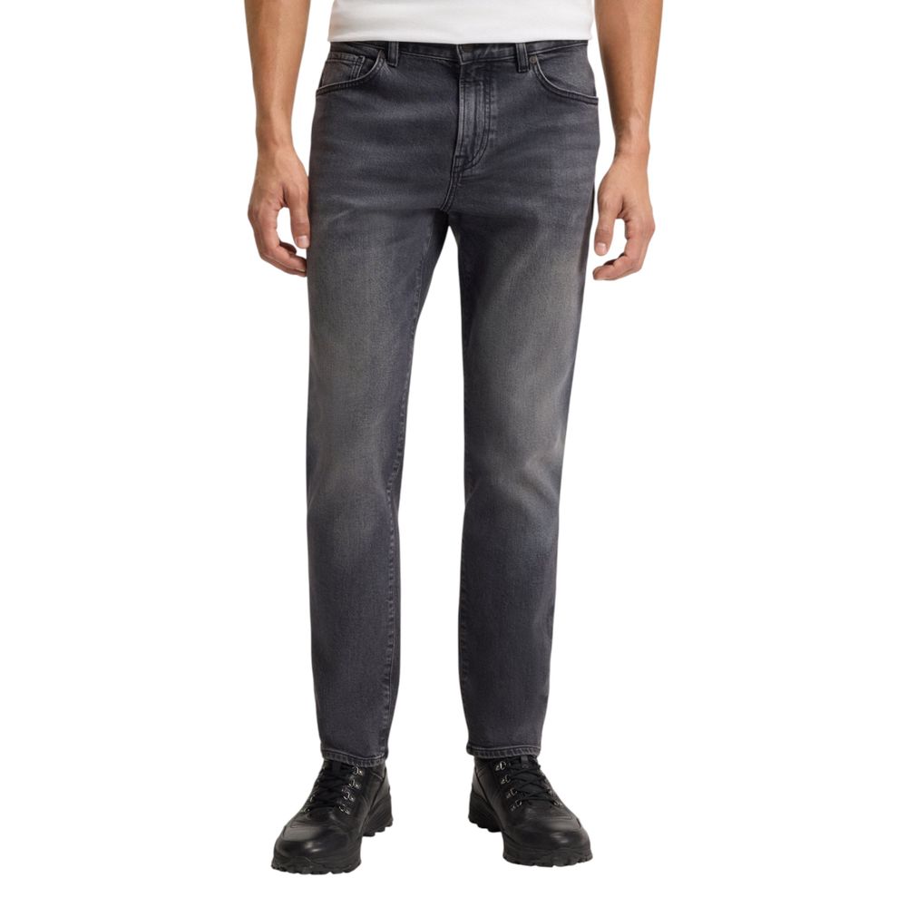 2026 New Arrival Hugo Boss Gray Cotton Relaxed Fit Jeans