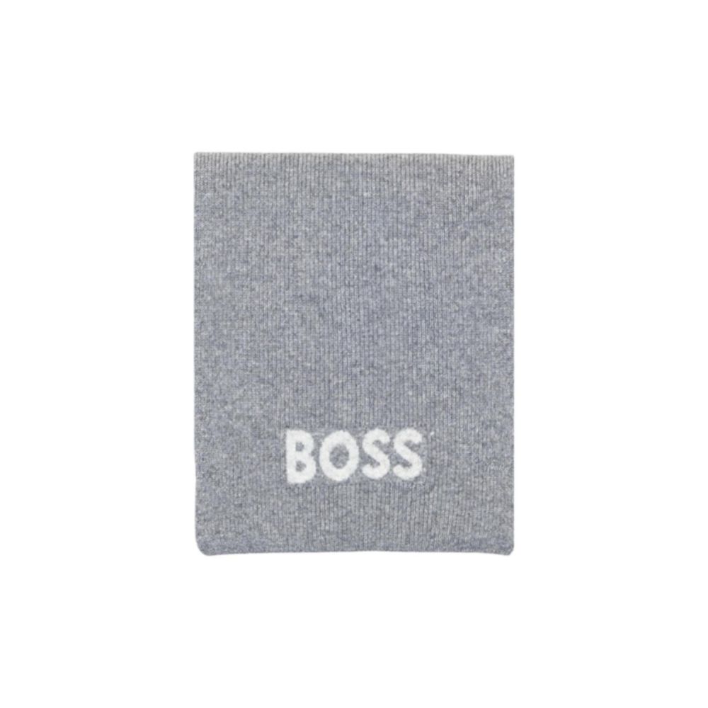 2026 New Arrival Hugo Boss Gray Polyacrylic Scarf