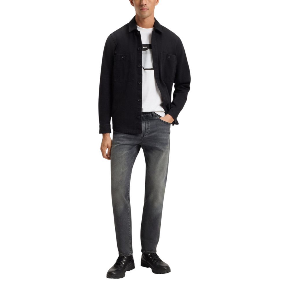 2026 New Arrival Hugo Boss Gray Cotton Relaxed Fit Jeans