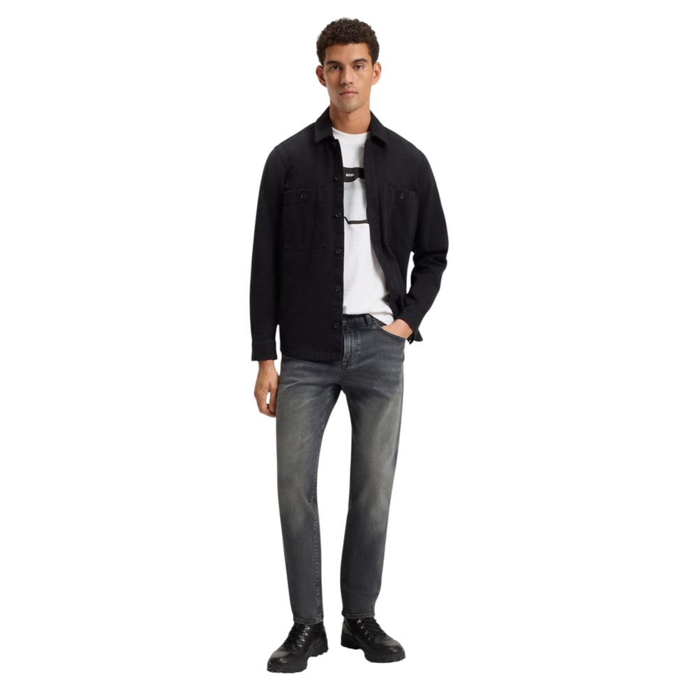 2026 New Arrival Hugo Boss Gray Cotton Relaxed Fit Jeans