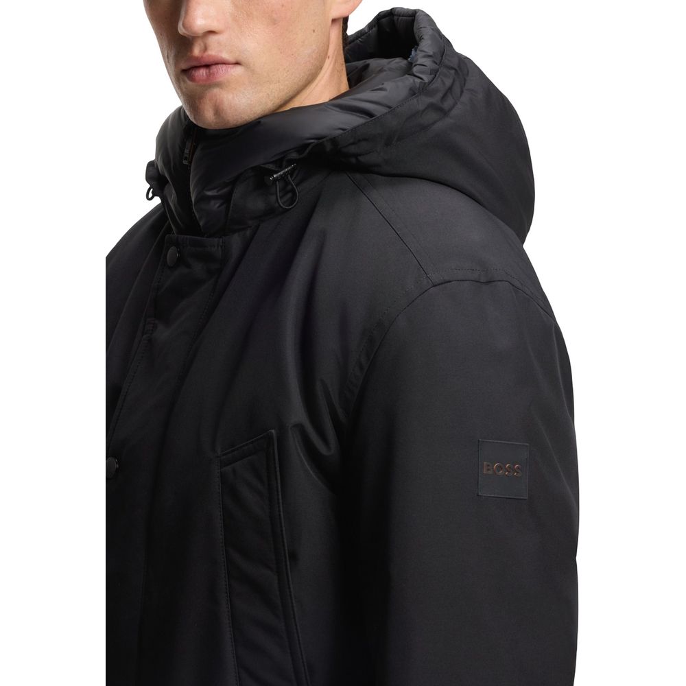 2026 New Arrival Hugo Boss Black Polyester Full-Length Jacket