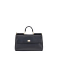 2026 New Arrival Dolce & Gabbana Black Calf Leather Bos Taurus Shoulder Bag