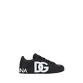 2026 New Arrival Dolce & Gabbana Black Calf Leather Bos Taurus Low Top Sneakers