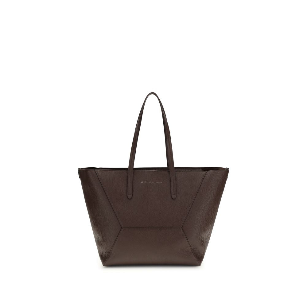 2026 New Arrival Brunello Cucinelli Brown Calf Leather Bos Taurus Shoulder Bag