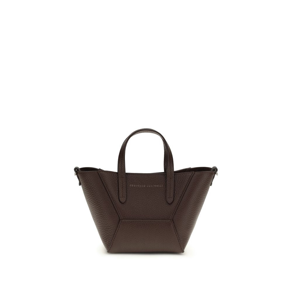 2026 New Arrival Brunello Cucinelli Bordeaux Calf Leather Bos Taurus Shoulder Bag