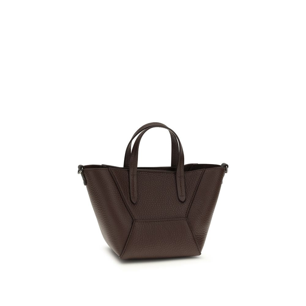 2026 New Arrival Brunello Cucinelli Bordeaux Calf Leather Bos Taurus Shoulder Bag