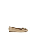 2026 New Arrival Ferragamo Beige Calf Leather Bos Taurus Ballet Flats