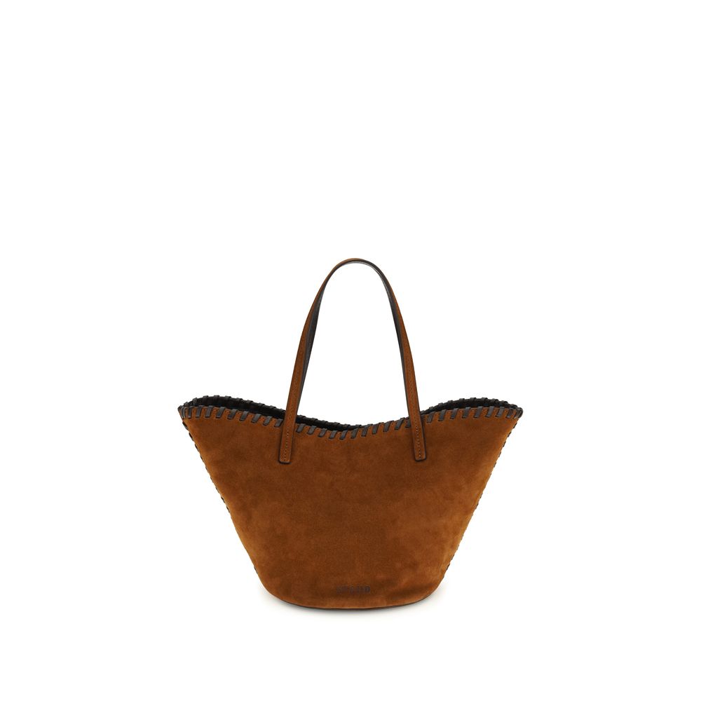 2026 New Arrival Staud Brown Calf Leather Bos Taurus Handbag