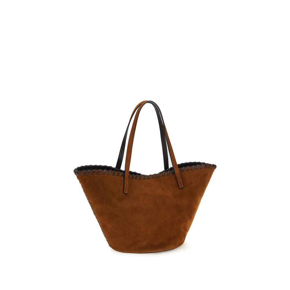 2026 New Arrival Staud Brown Calf Leather Bos Taurus Handbag