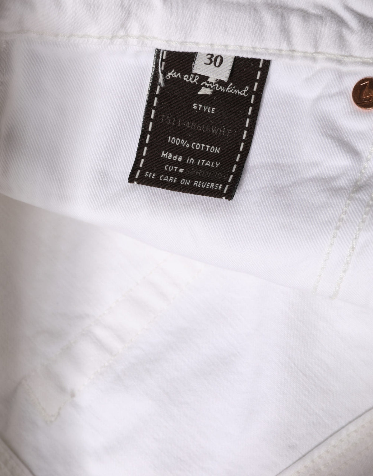 2026 New Arrival 7 For All Mankind White Mid Waisted Skinny Denim Trouser Jeans