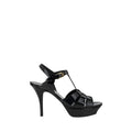 2026 New Arrival Saint Laurent Black Calf Leather Bos Taurus Stiletto Heel Sandals