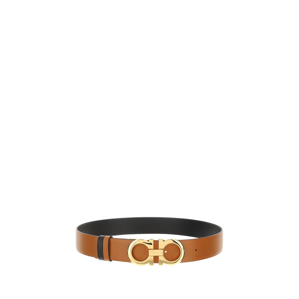 2026 New Arrival Ferragamo Brown Calf Leather Bos Taurus Belt