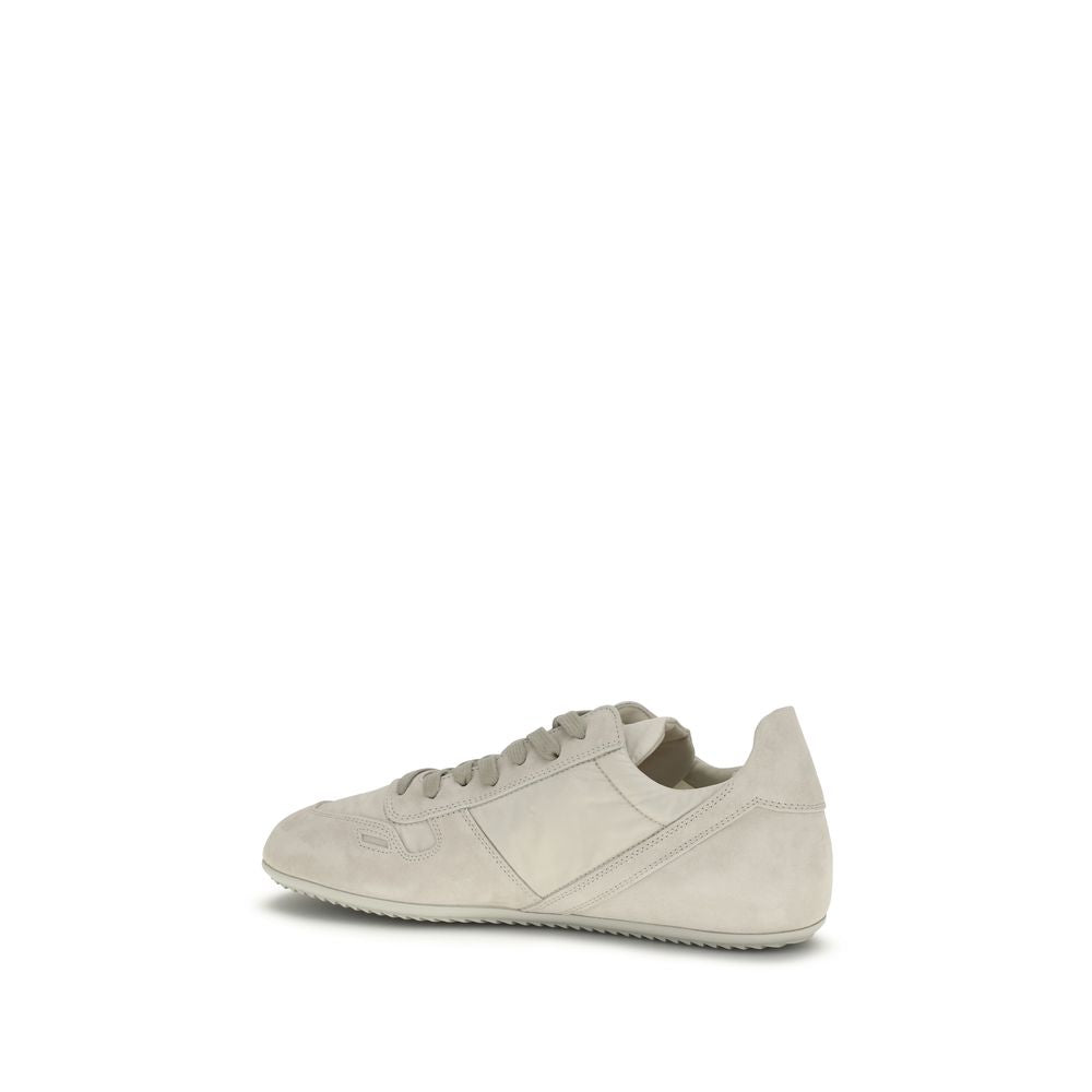 2026 New Arrival Rick Owens Gray Calf Leather Bos Taurus Low Top Sneakers
