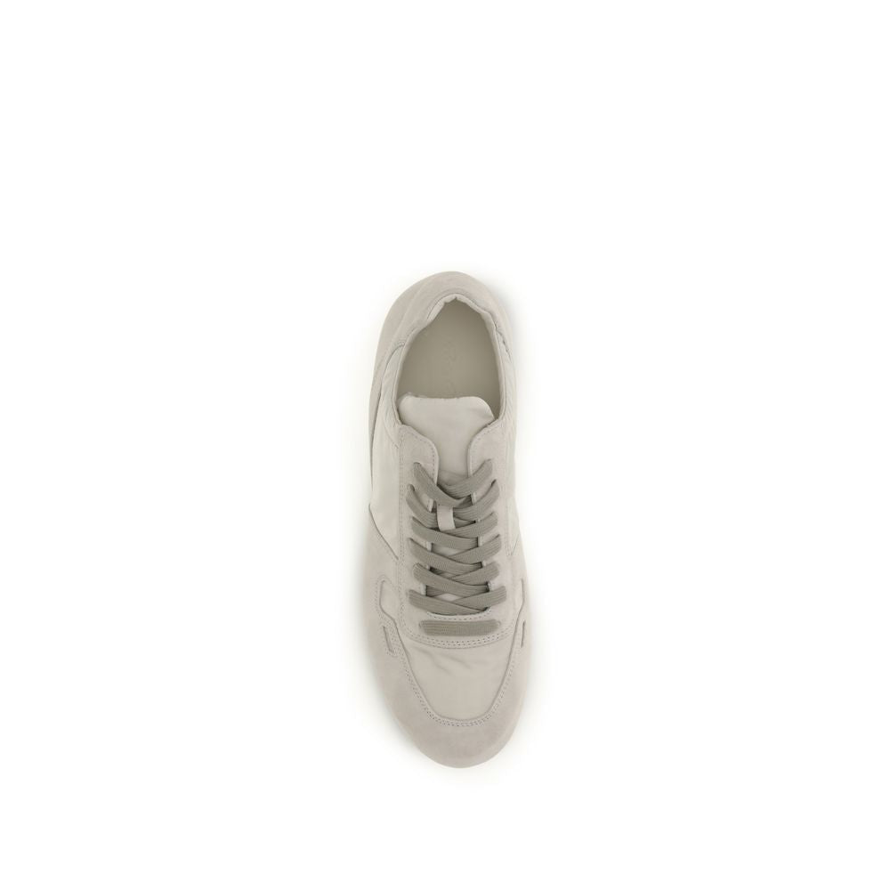 2026 New Arrival Rick Owens Gray Calf Leather Bos Taurus Low Top Sneakers