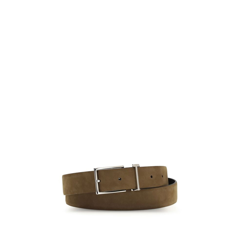 2026 New Arrival Tom Ford Brown Calf Leather Bos Taurus Regular Belt
